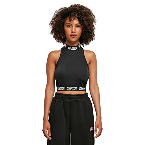 STARTER BLACK LABEL Damen Ladies Starter Logo Tape Sports Top Black, L von STARTER BLACK LABEL