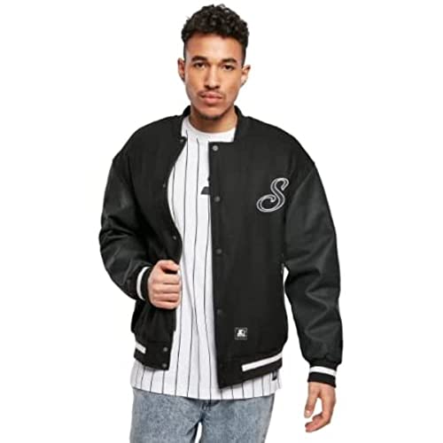 STARTER BLACK LABEL Herren Jacke Starter Script College Jacket black L von STARTER BLACK LABEL