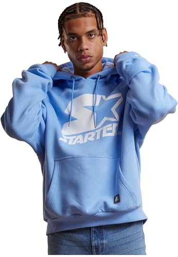 Starter Black Label Men's ST443-Starter Oversized Logo Hoodie Hooded Sweatshirt, Carolinablue, L von STARTER BLACK LABEL