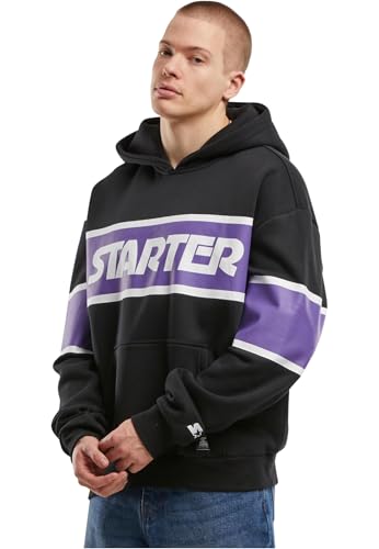 STARTER BLACK LABEL Starter Across Stripe Hoodie Black/Purple, XXL von STARTER BLACK LABEL