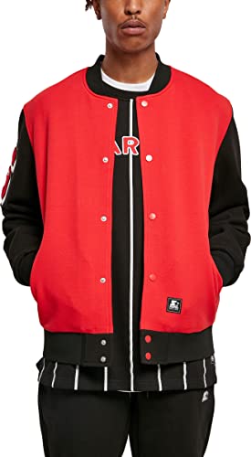 STARTER BLACK LABEL Herren Collegejacke Starter 71 College Jacket, Farbe cityred/black, Größe M von STARTER BLACK LABEL