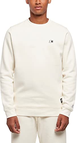 STARTER BLACK LABEL Herren Sweatshirt Starter Essential Crewneck, Farbe palewhite, Größe S von STARTER BLACK LABEL