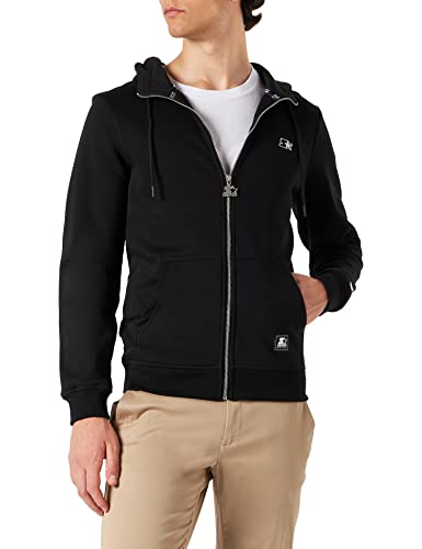 STARTER BLACK LABEL Herren Kapuzenpullover Starter Essential Zip Hoody Black M von STARTER BLACK LABEL