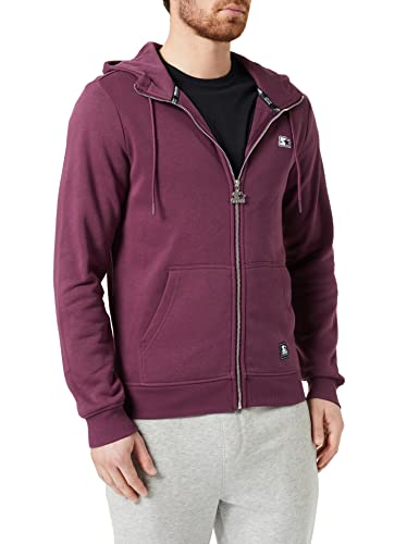 STARTER BLACK LABEL Herren Kapuzenpullover Starter Essential Zip Hoody darkviolet L von STARTER BLACK LABEL