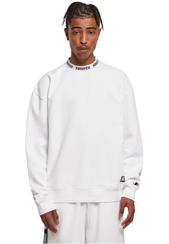 STARTER BLACK LABEL Herren Starter Jaquard Rib Crewneck White, L von STARTER BLACK LABEL