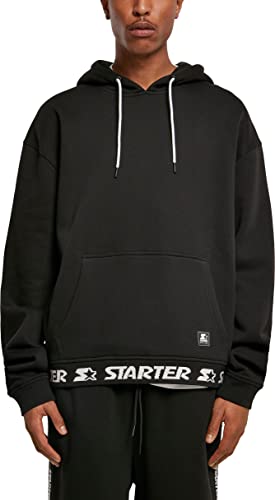 STARTER BLACK LABEL Herren Kapuzenpullover Starter Jaquard Rib Hoody, Farbe Black, Größe XXL von STARTER BLACK LABEL