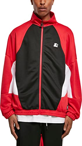 STARTER BLACK LABEL Herren Trainingsjacke Starter Laser Track Jacket, Farbe black/cityred/white, Größe XL von STARTER BLACK LABEL