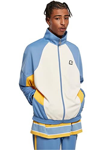 STARTER BLACK LABEL Herren Starter Laser Track Jacket plwht/hrznblu/clfrnyllw, M von STARTER BLACK LABEL
