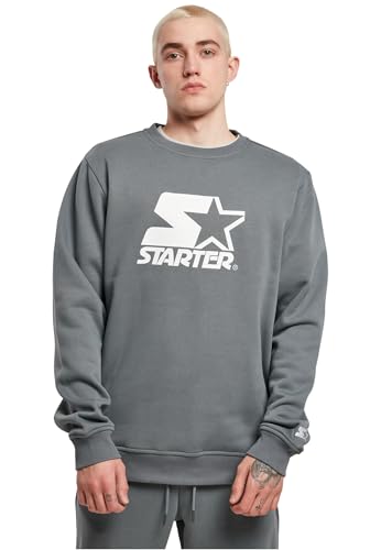 STARTER BLACK LABEL Herren Starter Logo Crewneck Sweatshirt, Heavymetal, L von STARTER BLACK LABEL