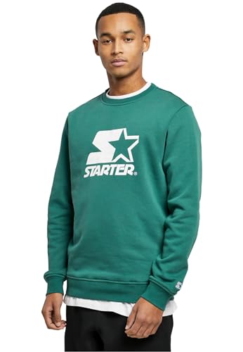 STARTER BLACK LABEL Herren Starter Logo Crewneck darkfreshgreen, S von STARTER BLACK LABEL