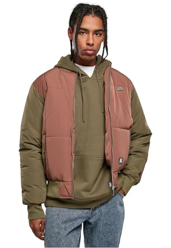 STARTER BLACK LABEL Herren Starter Quilted Bomber Jacket bark/Darkolive, XL von STARTER BLACK LABEL