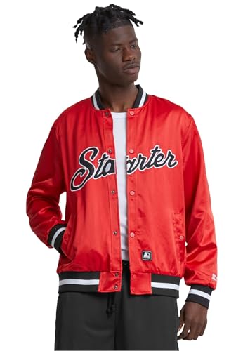 STARTER BLACK LABEL Herren Starter Satin College Jacket cityred, M von STARTER BLACK LABEL