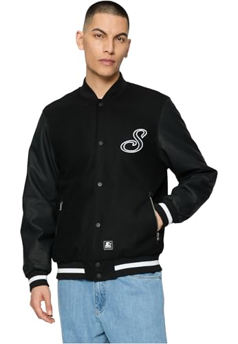 STARTER BLACK LABEL Herren Starter Script College Jacket L Black von STARTER BLACK LABEL