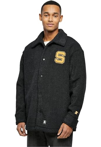 STARTER BLACK LABEL Herren Starter Sherpa Shirt Jacket XXL Black von STARTER BLACK LABEL
