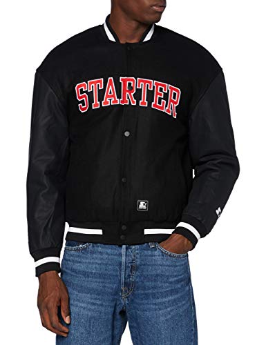 STARTER BLACK LABEL Herren Starter Team Jacket Black, M von STARTER BLACK LABEL