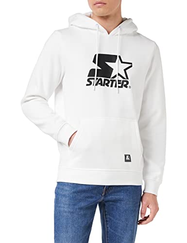 STARTER BLACK LABEL Herren Starter The Classic Logo Hoody White, S von STARTER BLACK LABEL