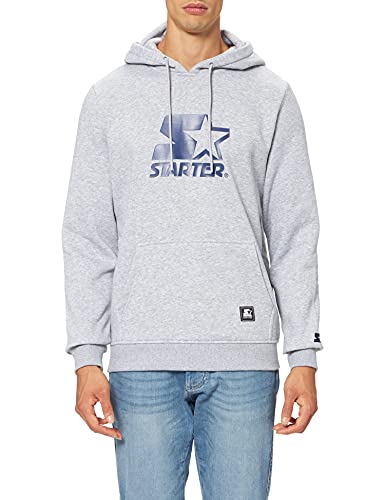 STARTER BLACK LABEL Herren Starter The Classic Logo Hoody heathergrey, S von STARTER BLACK LABEL