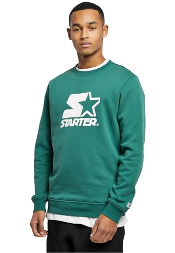 STARTER BLACK LABEL Herren Sweatshirt Starter Logo Crewneck darkfreshgreen L von STARTER BLACK LABEL