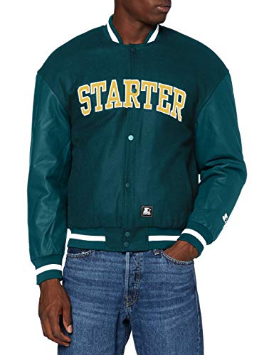 STARTER BLACK LABEL Team Jacket, Farbe Retro Green, Größe L von STARTER BLACK LABEL