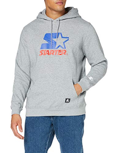 STARTER BLACK LABEL Two Color Logo Hoody, Farbe h.Grey, Größe XXL von STARTER BLACK LABEL