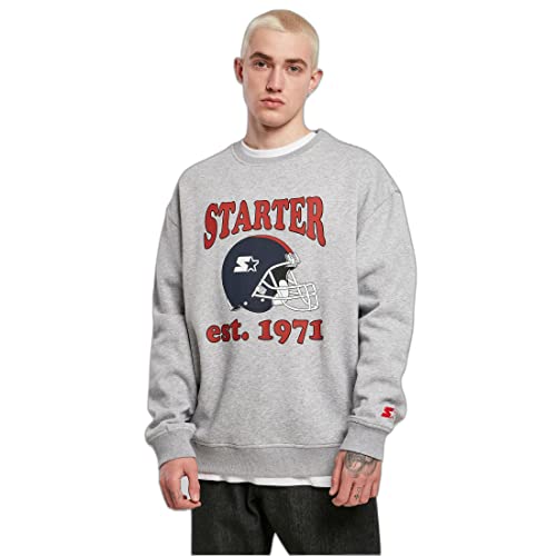 STARTER BLACK LABEL Herren Starter Football Crewneck XL heathergrey von STARTER BLACK LABEL