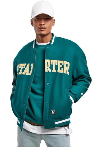 STARTER BLACK LABEL Herren Starter Team Jacket Retro Green, S von STARTER BLACK LABEL
