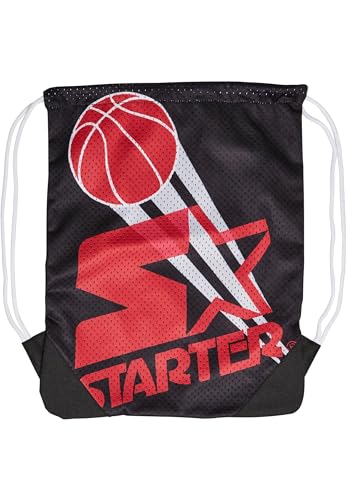 STARTER BLACK LABEL Unisex Turnbeutel Airball Mesh Gymbag, Farbe black, Größe one size von STARTER BLACK LABEL