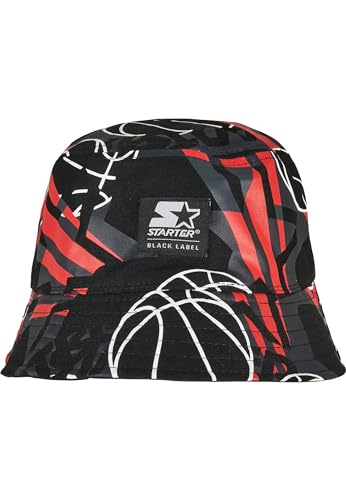 STARTER BLACK LABEL Unisex Fischerhut Reversible Airball Bucket Hat, Farbe Black, Größe one Size von STARTER BLACK LABEL