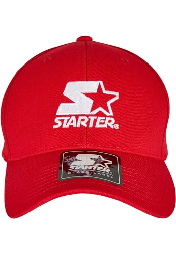 STARTER BLACK LABEL Unisex Starter Logo Flexfit Baseballkappe, cityred, S-M von STARTER BLACK LABEL