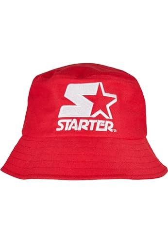 STARTER BLACK LABEL Unisex Fischerhut Basic Bucket Hat, Farbe cityred, Größe one Size von STARTER BLACK LABEL