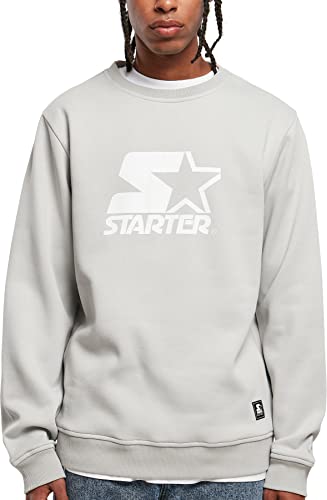 STARTER BLACK LABEL Herren Starter Logo Crewneck Sweatshirt, lightasphalt, L von STARTER BLACK LABEL