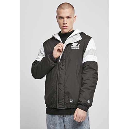 STARTER BLACK LABEL Herren Starter Supporter Jacket, black/lightasphalt/white, M von STARTER BLACK LABEL