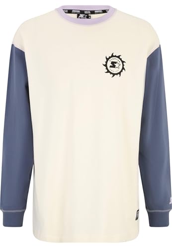 Starter Herren T-Shirt Starter Sundown Longsleeve palewhite/vintageblue XL von STARTER BLACK LABEL