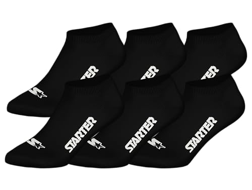 STARTER 6pk Sneaker Socks - BLK - 35/38 von STARTER