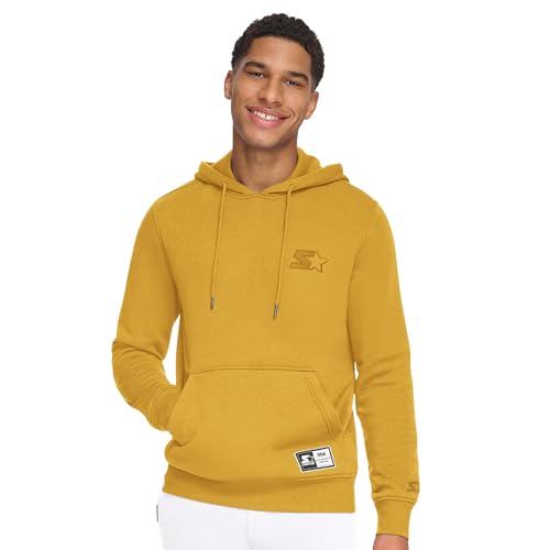 Starter Herren Classic Fit Fleece Embroidered Hoodie Kapuzenpullover, Gold, Small von Starter