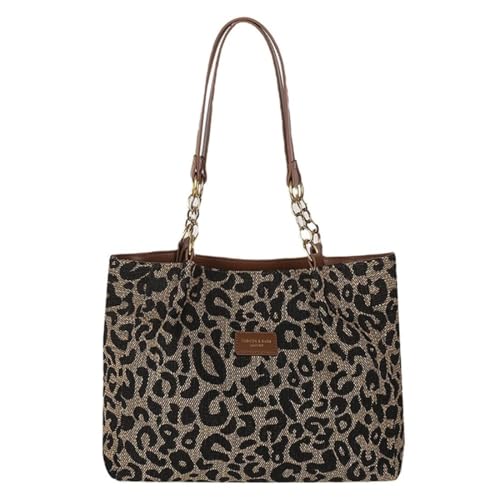 STARTONYOU Shopper Leopard Print Handbags for Women Shopper Bag Women's Large Leopard Print Handbag Shoulder Bag Women's Large Tote Bag, black von STARTONYOU