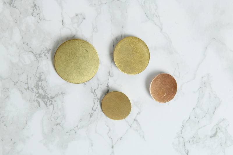 Brosche Kreis Circle Messing Kupfer von STATEOFAJewellery