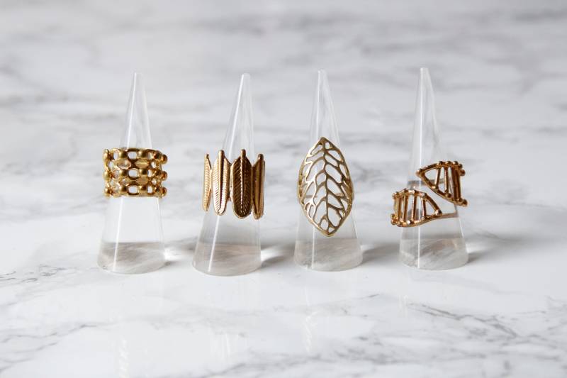 Ring Messing Geometrisch Gold von STATEOFAJewellery