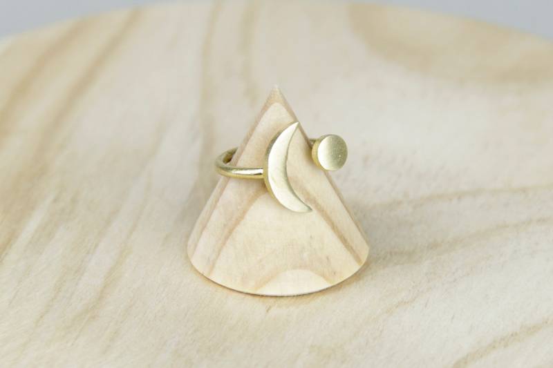 Ring Messing Mond Kosmos von STATEOFAJewellery