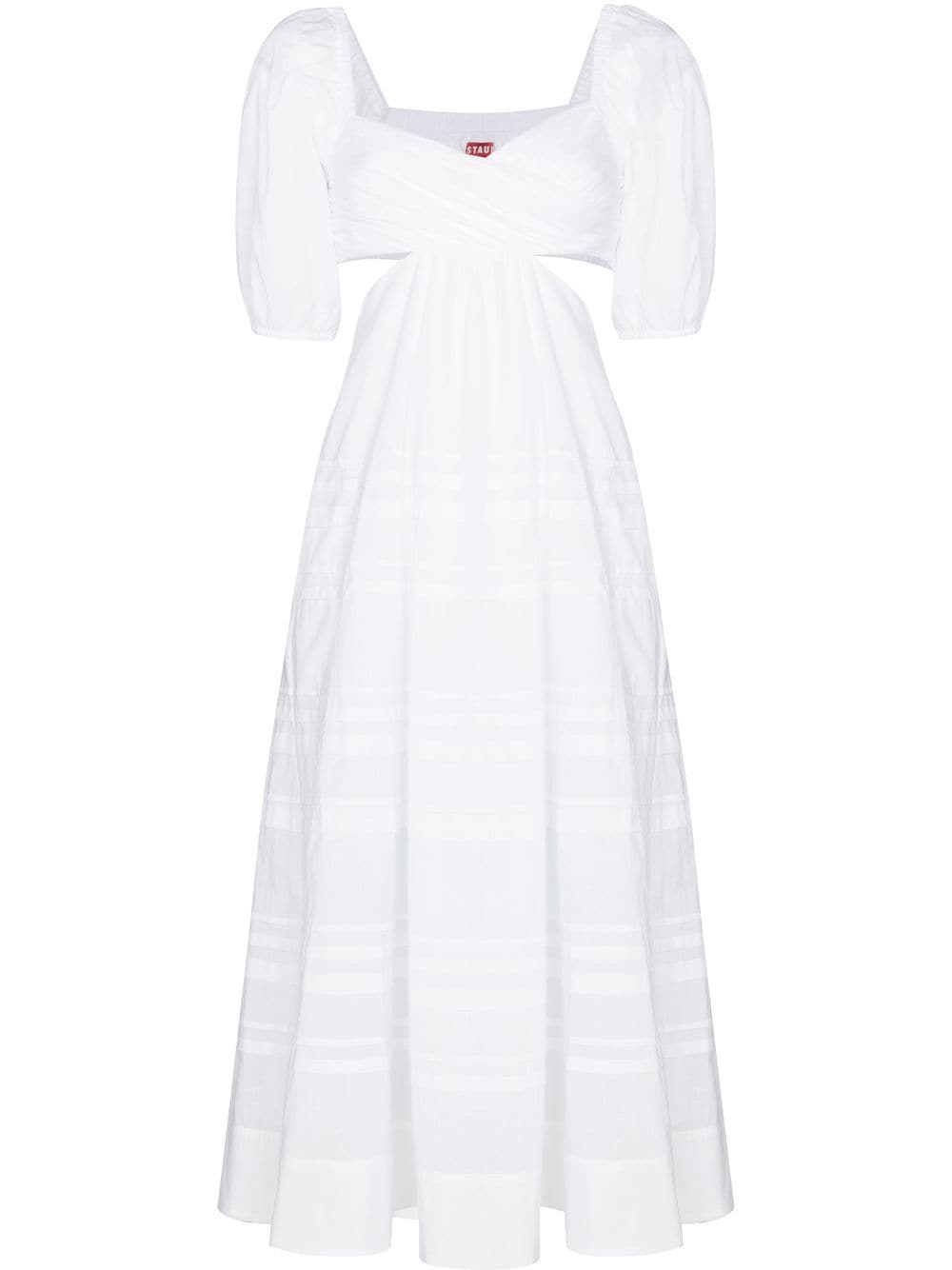 STAUD Kleid mit Cut-Outs - Weiß von STAUD