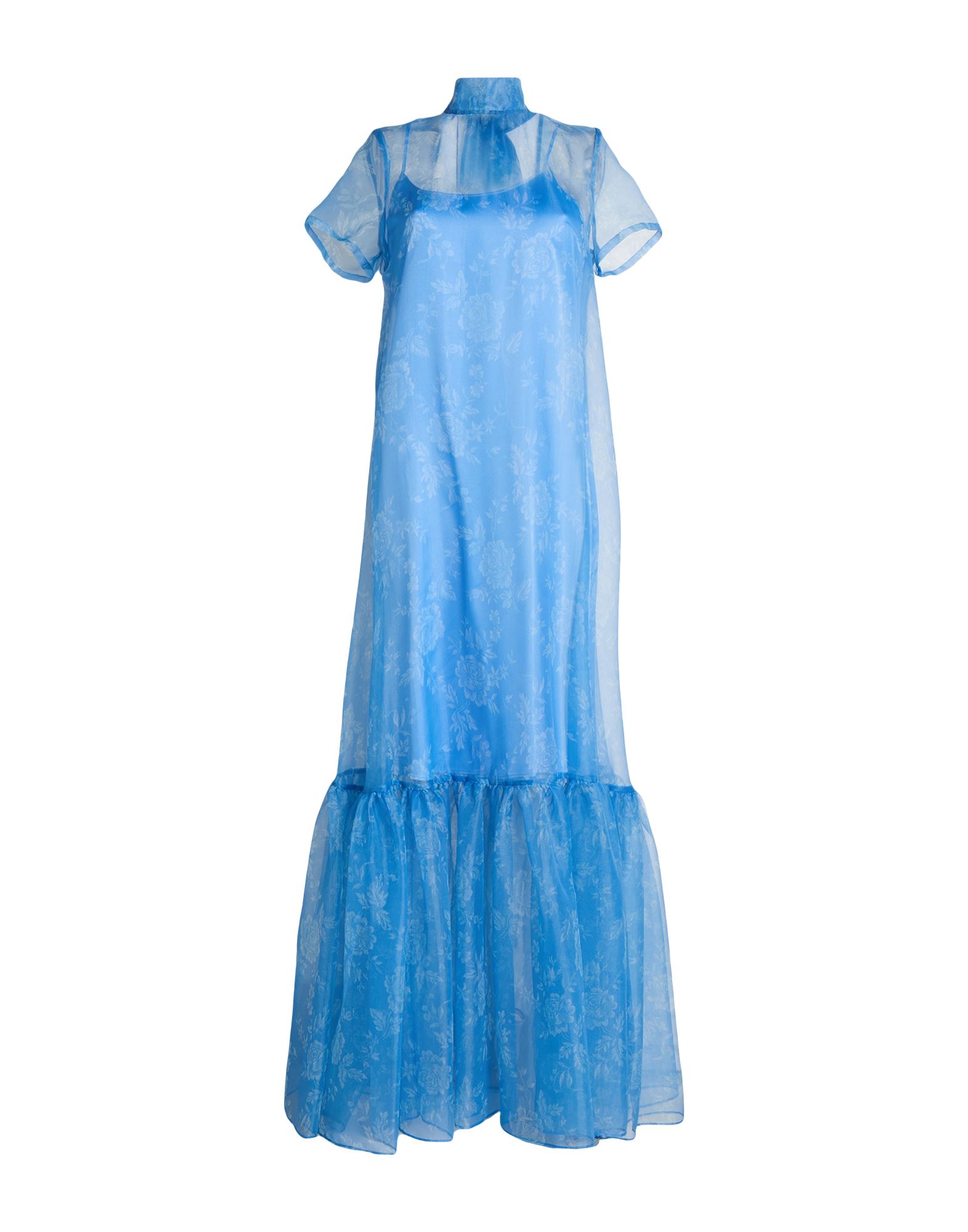 STAUD Maxi-kleid Damen Azurblau STAUD Maxi-kleid Damen Azurblau von STAUD