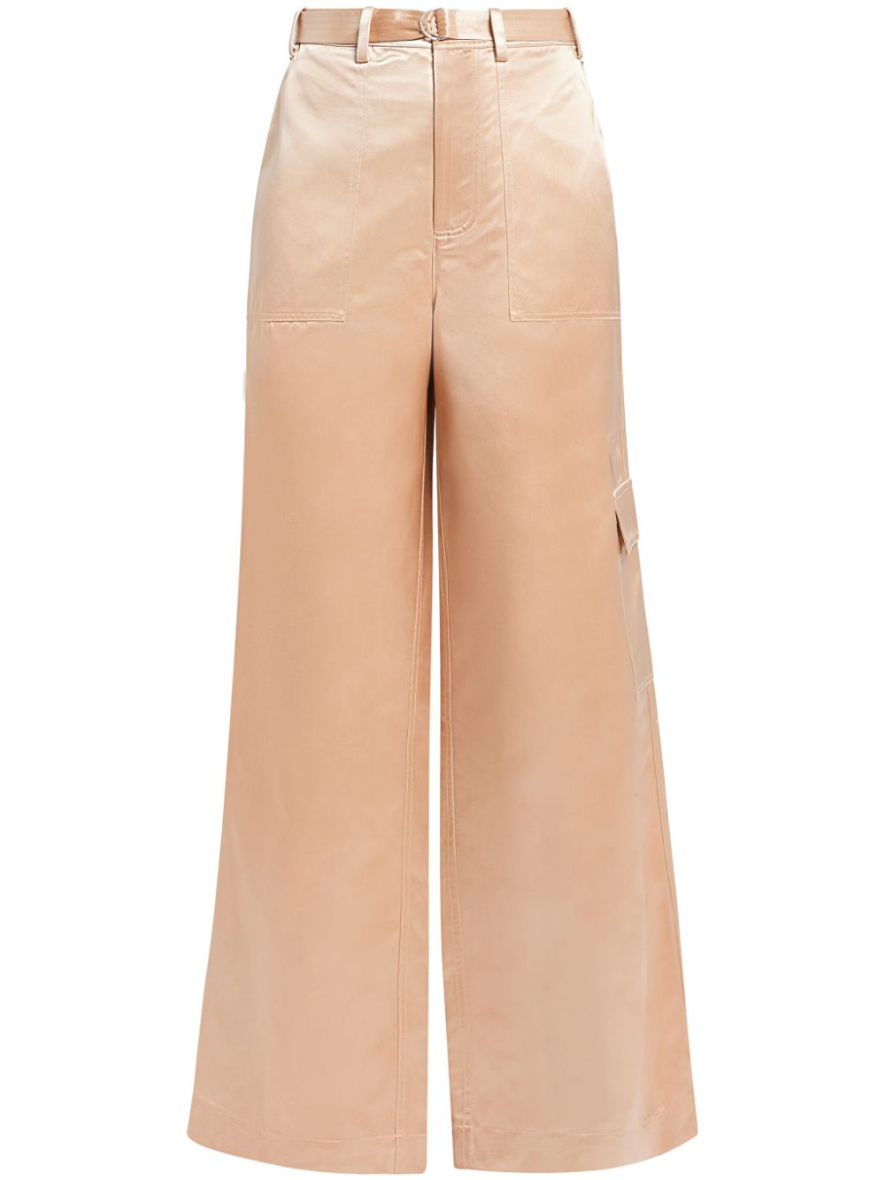 STAUD Palazzohose mit Satin-Finish - Nude von STAUD