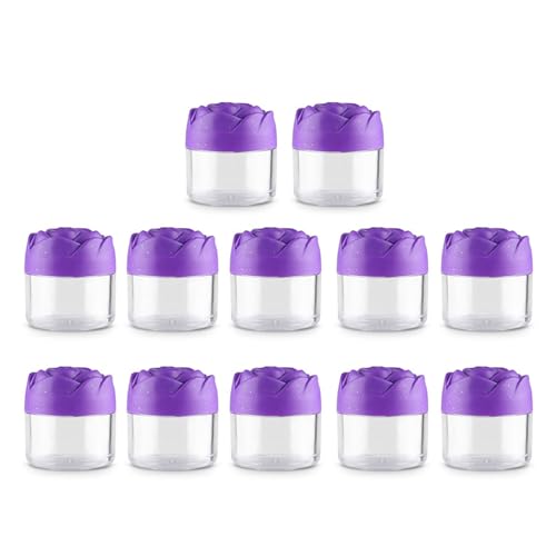 12 Stück/Set Reise-Kosmetikdosen, Make-up-Probenbehälter mit Deckel, Rosen-Form, leere Töpfe für Frauen von STBQHG