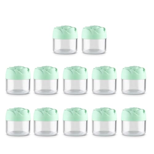 12 Stück/Set Reise-Kosmetikdosen, Make-up-Probenbehälter mit Deckel, Rosen-Form, leere Töpfe für Frauen von STBQHG