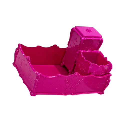 Kosmetik-Entferner-Pads, Organizer, Make-up-Pinselhalter, Schreibtisch-Schmuckschatulle, Maniküre-Werkzeugkasten, 3-teiliges Set von STBQHG