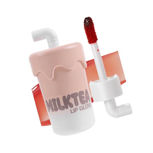 Matte Liquid Lipstick Lip Glaze Stain Milktea Lip Gloss Moisturizing Lip Tints Beautiful Lip Makeup Supplies For Woman von STBQHG