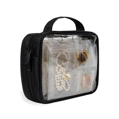 Transparente robuste PVC-Schmucktasche mit Reißverschluss, Reise-Organizer für Ohrringe und Halsketten, mit wasserdichtem Design, für den täglichen Gebrauch von STBQHG