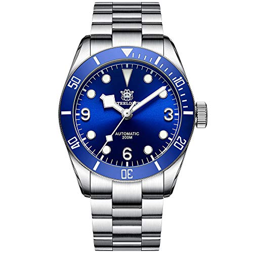 STEELDIVE 2020 SD1958 Uhren Schwarz Grün Blau NH35 Automatikuhr 20ATM Edelstahl Taucherarmbanduhr Modell 2 Taucher Mechanische Automatikuhr, Grün, Taucher, mechanisch, Automatikuhr von STEELDIVE