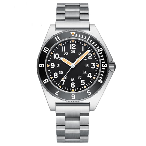 STEELDIVE SD1944 Schwarze Sportuhren, wasserdicht, NH35, leuchtend, automatisch, Edelstahl, Taucheruhr, V 1 von STEELDIVE