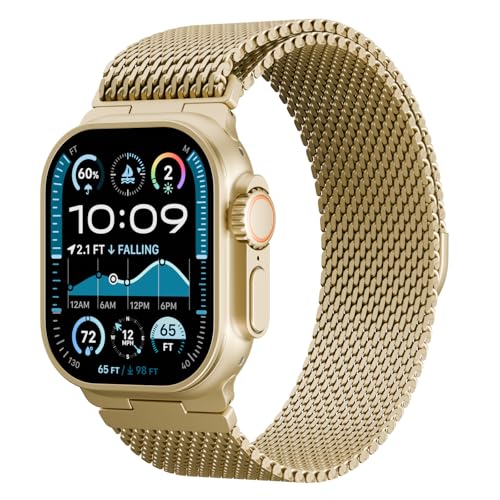 STEEZRD Metall Ersatzarmband Kompatibel mit Apple Watch Armband 49mm 46mm 45mm 44mm 42mm Damen Herren, Milanaise Edelstahl Magnetisch Armbänder für iWatch Ultra 2/Ultra Series 10 9 8 7 6 5 4 3 SE STEEZRD Metall Ersatzarmband Kompatibel mit Apple Watch Armband 49mm 46mm 45mm 44mm 42mm Damen Herren, Milanaise Edelstahl Magnetisch Armbänder für iWatch Ultra 2/Ultra Series 10 9 8 7 6 5 4 3 SE von STEEZRD